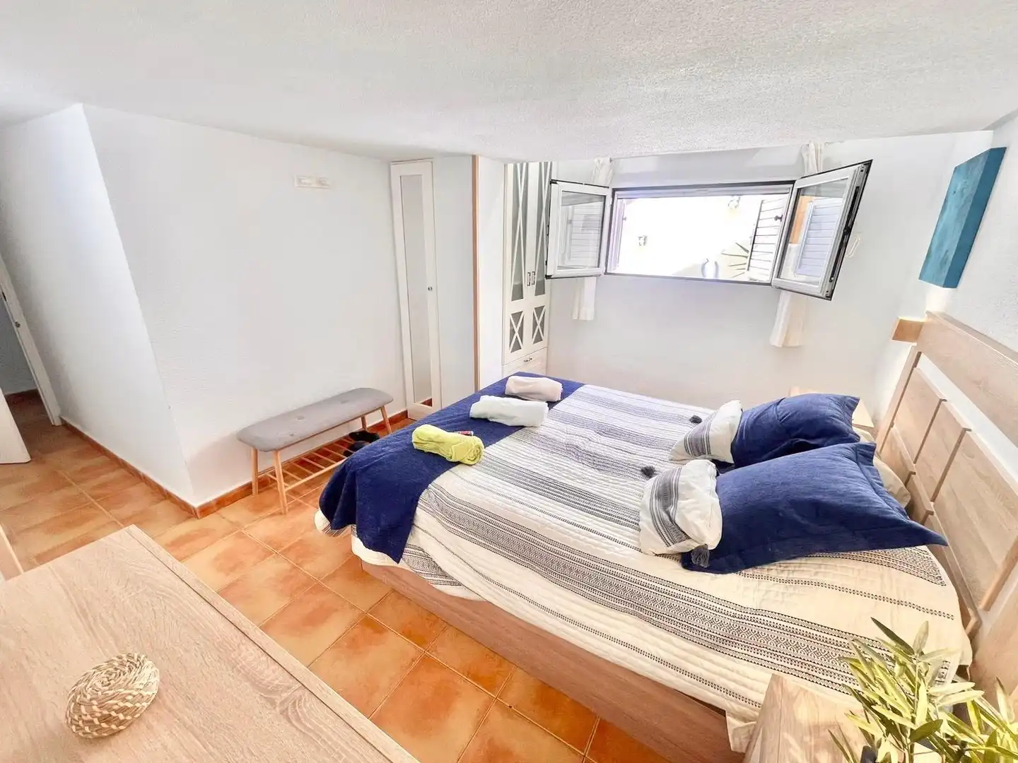 Schlafzimmer von Haus oder Chalet zur Miete in La Manga del Mar Menor mit Klimaanlage, Heizung und Terrasse