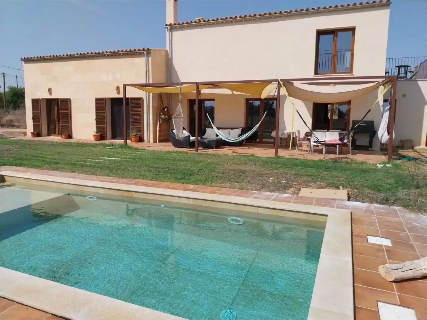 Swimming pool of Flat for rent in Llucmajor  with Air Conditioner, Private garden and Swimming Pool