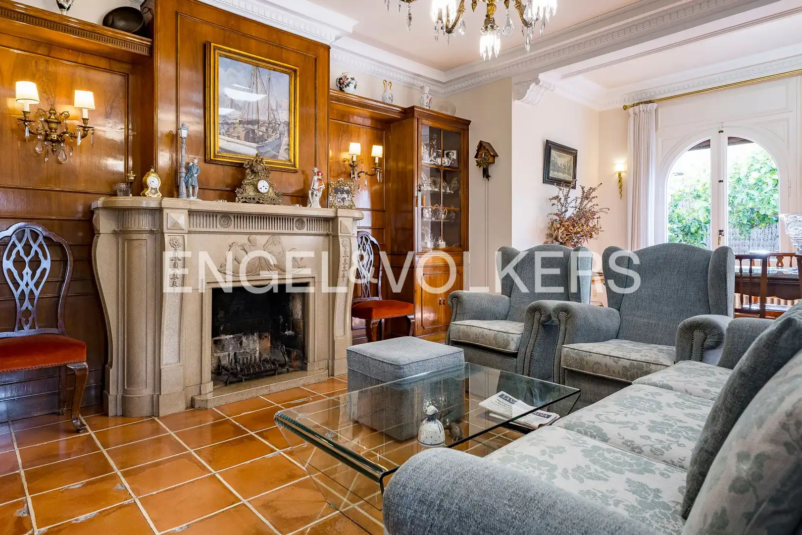 Sala de estar de Casa o chalet en venta en Barcelona con Calefacción, Jardín privado y Terraza