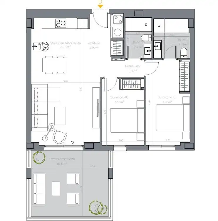 Apartamento con jardín en venta en El Faro de Calaburra - Chaparral, imagen 19