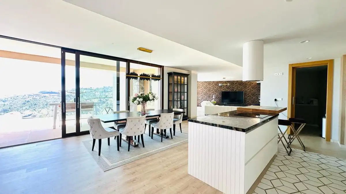 Dining room of Flat for sale in Mijas  with Air Conditioner, Terrace and Storage room