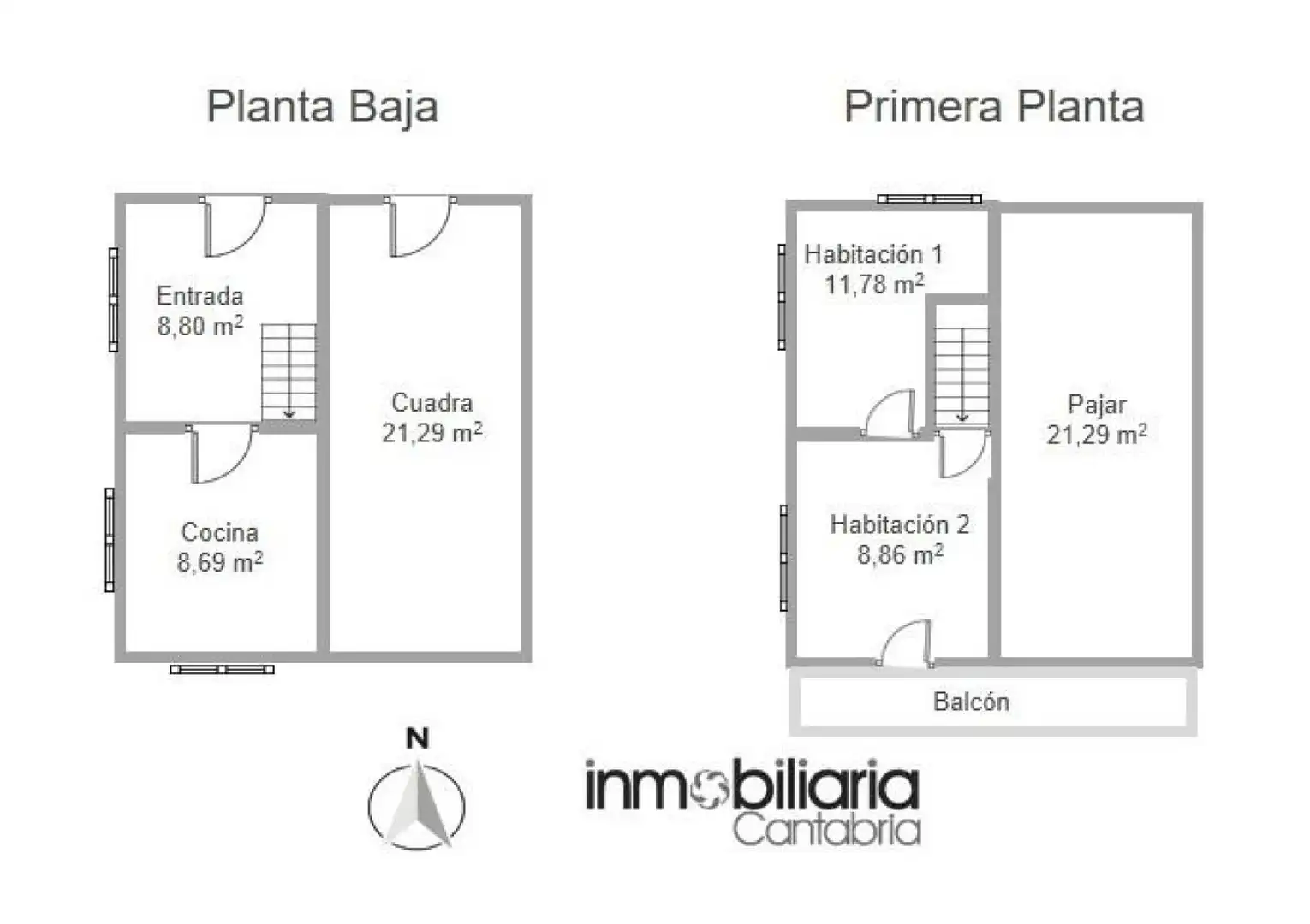 Einfamilien-Reihenhaus zum Verkauf in Arenas de Iguña mit Privatgarten und Balkon