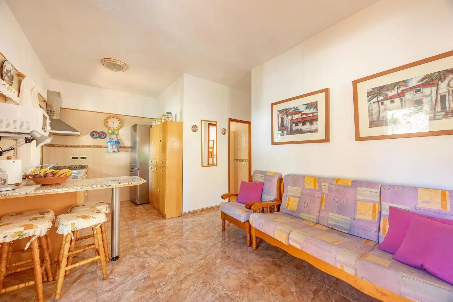 Sala d'estar de Casa o xalet en venda en Vega de San Mateo amb Jardí privat i Terrassa