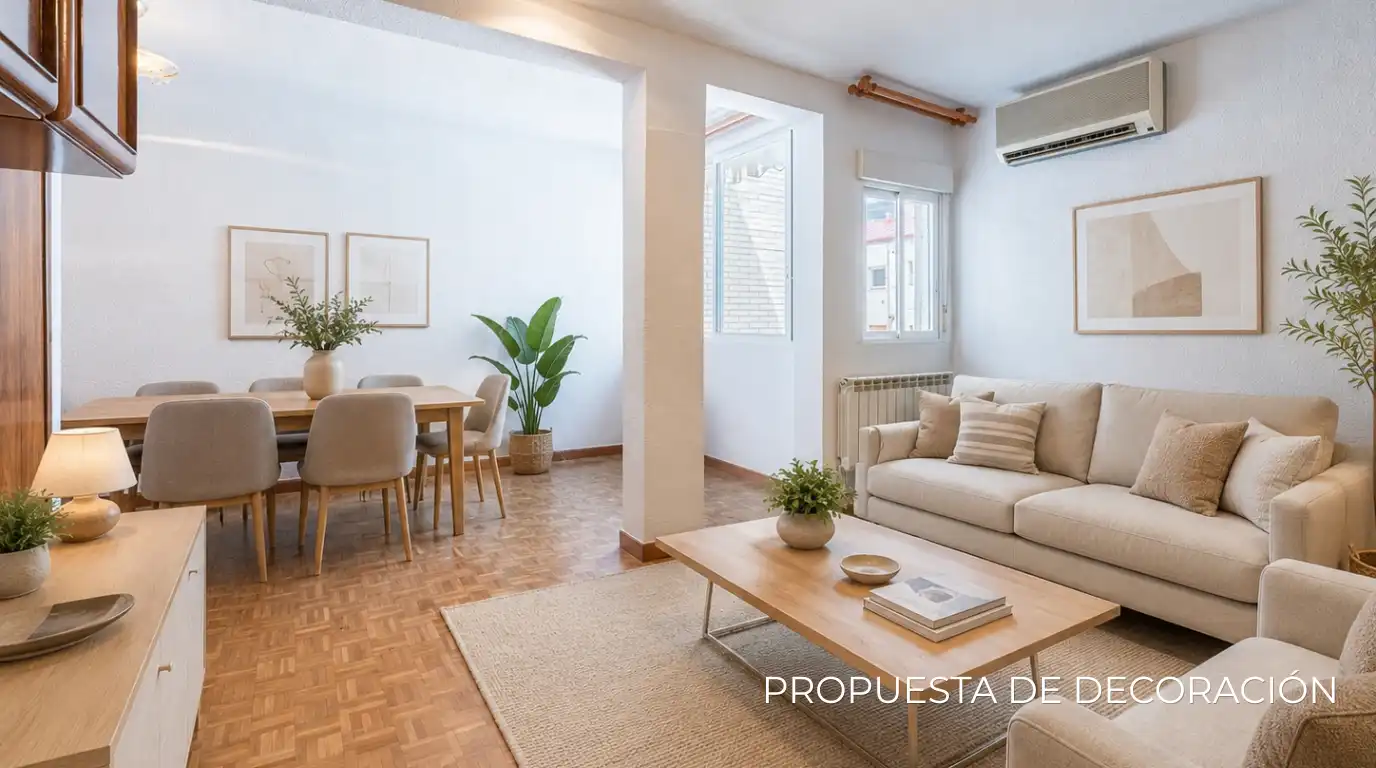 Sala d'estar de Pis en venda en Madrid amb Aire condicionat, Calefacció i Parquet