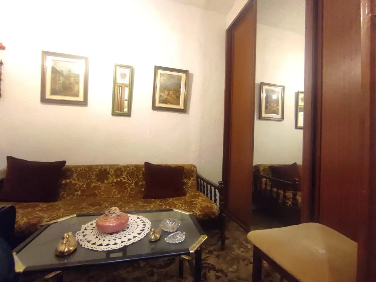 Living room of Flat for sale in Santander  with Parquet flooring, Furnished and Balcony