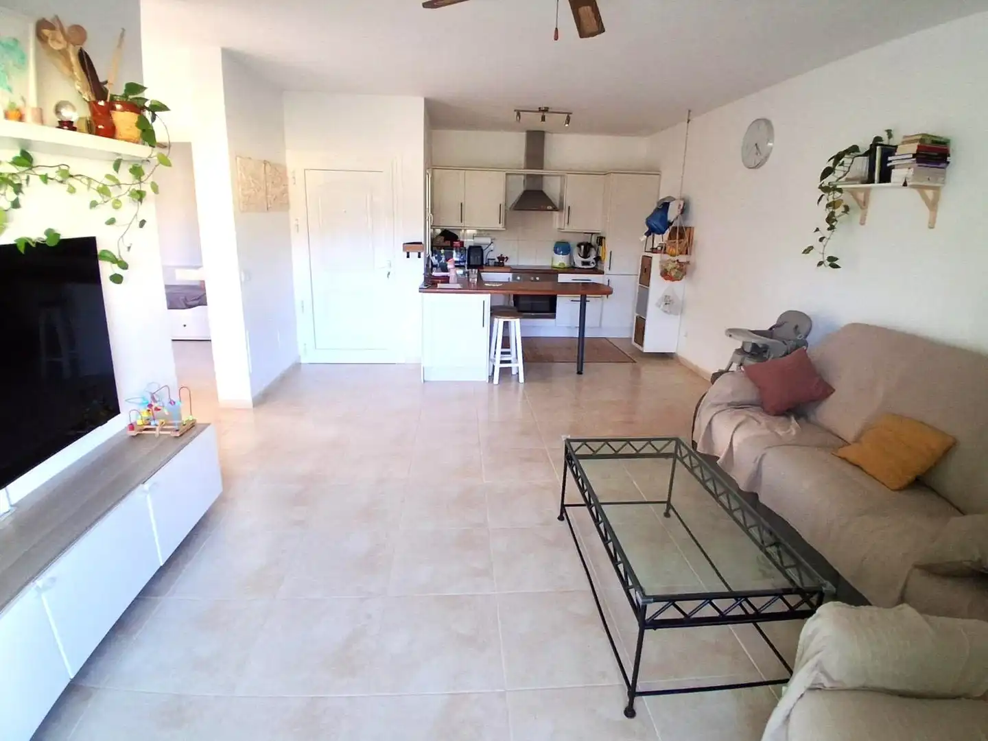 Sala de estar de Piso en venta en Pájara con Jardín privado, Terraza y Amueblado