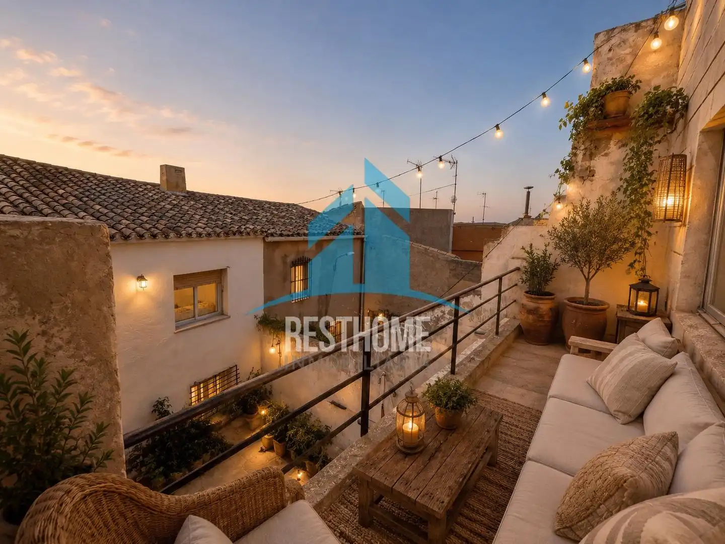 Terraza de Casa adosada en venta en Alborea