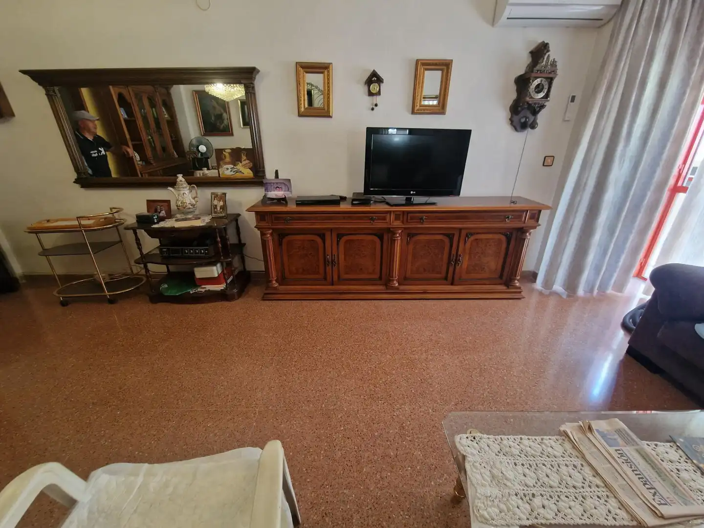 Living room of Flat for sale in Águilas  with Air Conditioner, Furnished and Balcony