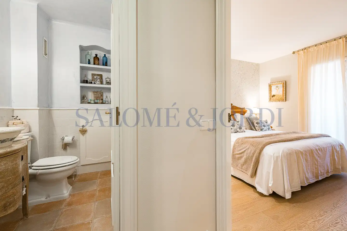 Badezimmer von Wohnung zum Verkauf in Vilassar de Mar mit Klimaanlage, Heizung und Parkett