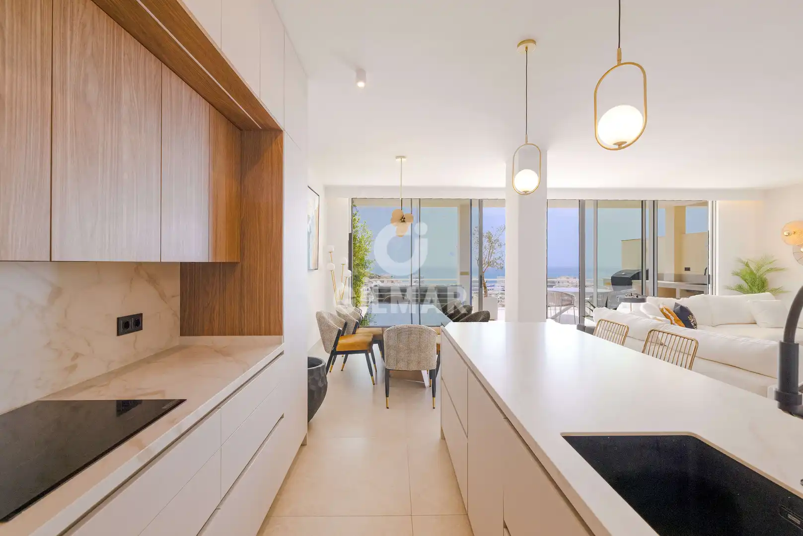 Cocina de Dúplex en venta en Benalmádena con Calefacción, Jardín privado y Piscina