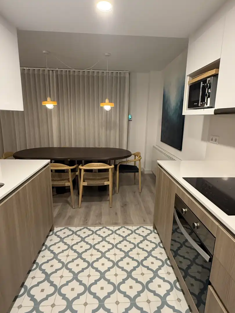 Dining room of Flat for sale in Girona Capital  with Air Conditioner, Terrace and Balcony
