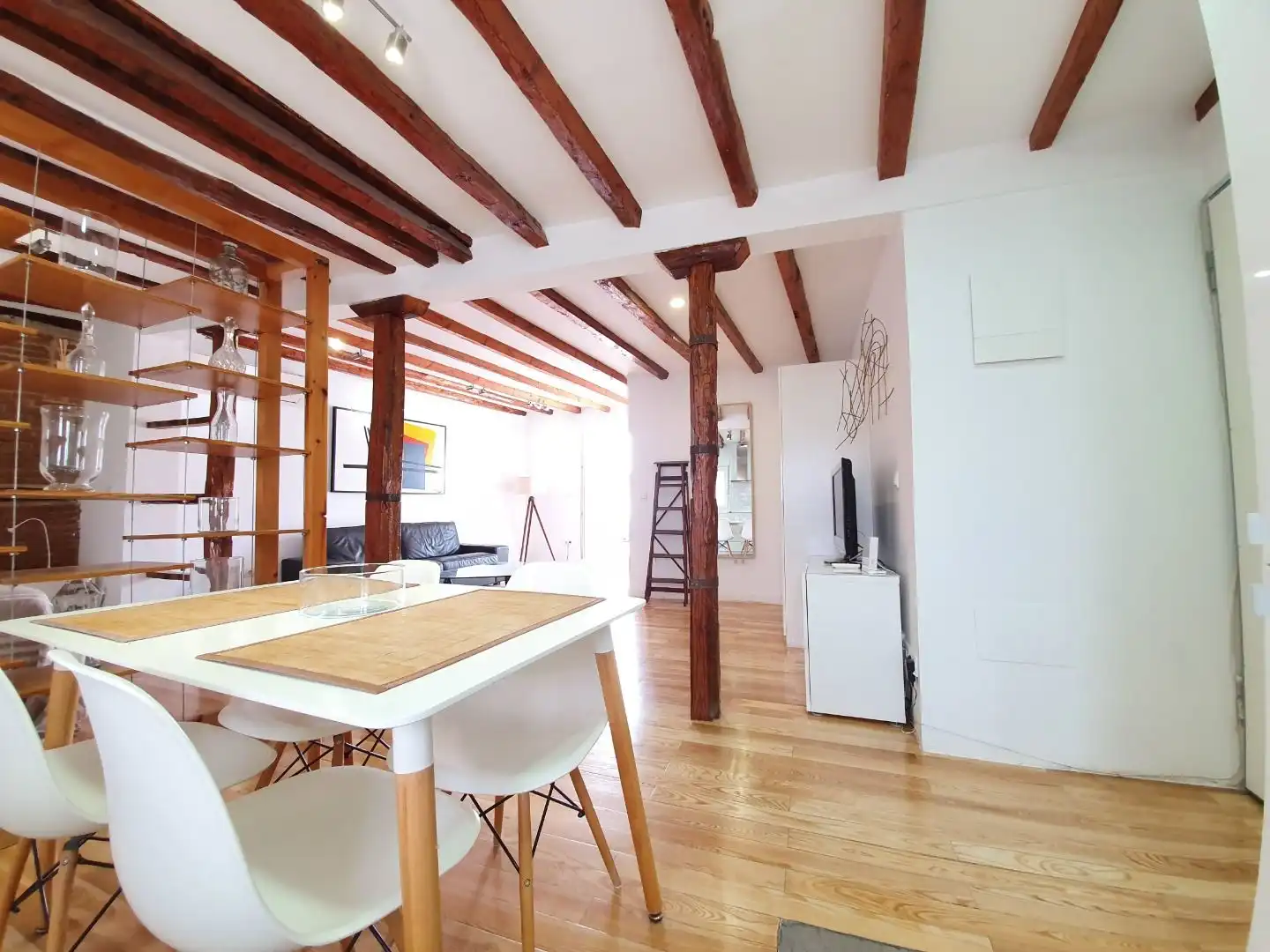Sala de estar de Ático de alquiler en Madrid con Aire acondicionado, Calefacción y Terraza