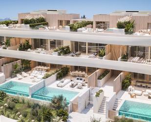 Exterior view of Planta baja for sale in Marbella  with Air Conditioner, Terrace and Swimming Pool