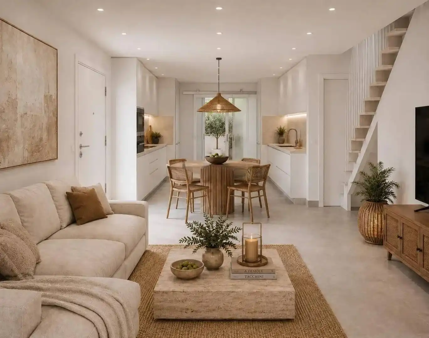 Sala d'estar de Apartament en venda en Cartagena amb Aire condicionat, Jardí privat i Terrassa