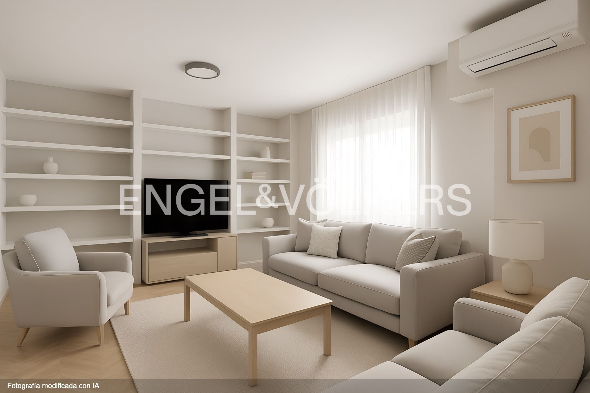 Sala de estar de Casa adosada en venta en  Madrid Capital con Aire acondicionado, Calefacción y Jardín privado