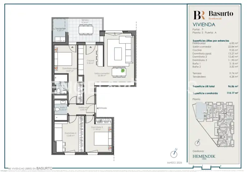 Piso en venta en Bilbao  con Calefacción, Terraza y Trastero