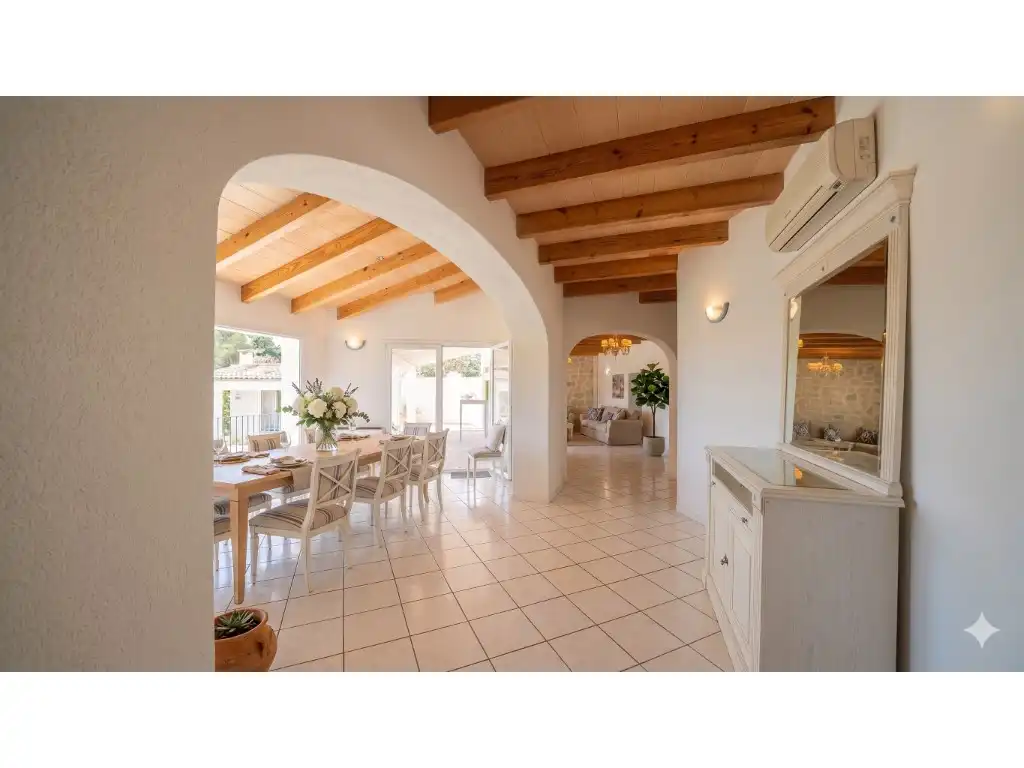 Esszimmer von Haus oder Chalet zum Verkauf in Llucmajor mit Klimaanlage, Privatgarten und Terrasse