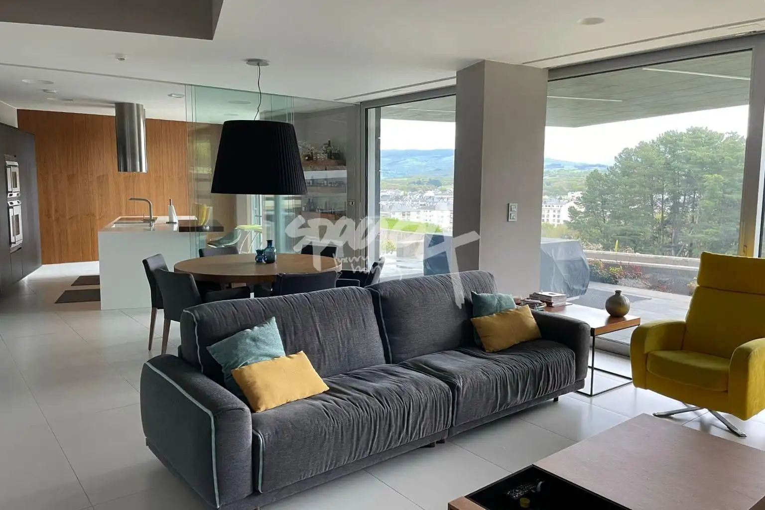 Sala de estar de Casa o chalet en venta en Sarria con Aire acondicionado, Jardín privado y Terraza