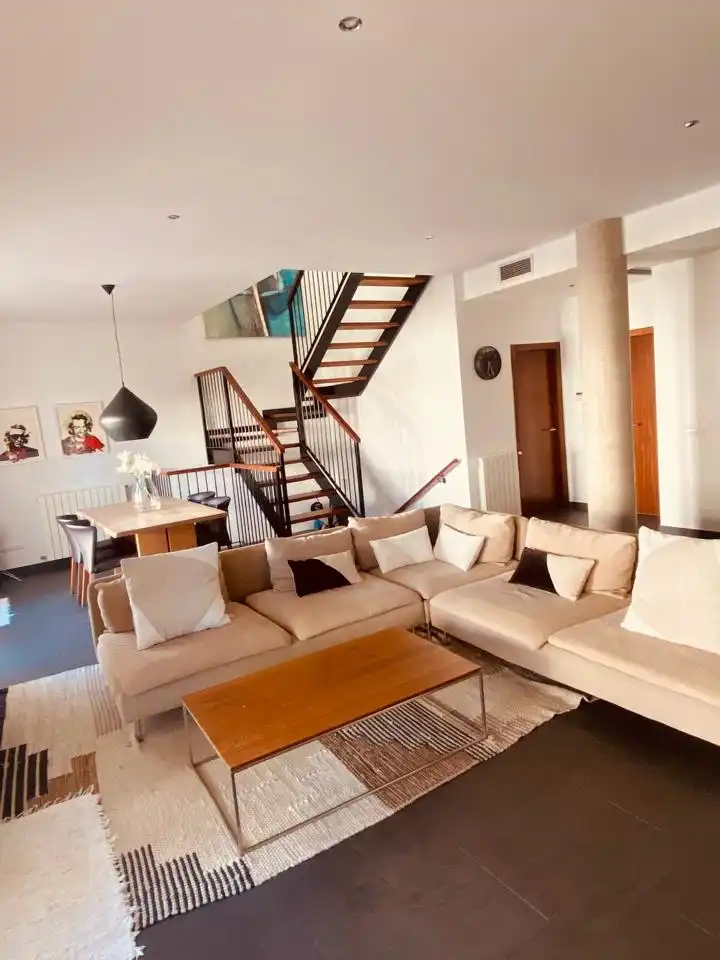 Sala de estar de Piso de alquiler en Sant Josep de sa Talaia con Aire acondicionado, Terraza y Amueblado