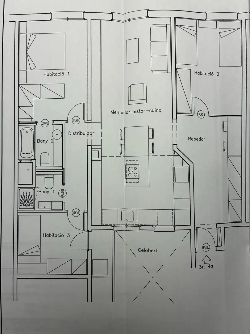 Wohnung zum Verkauf in Barcelona mit Klimaanlage, Heizung und Möbliert