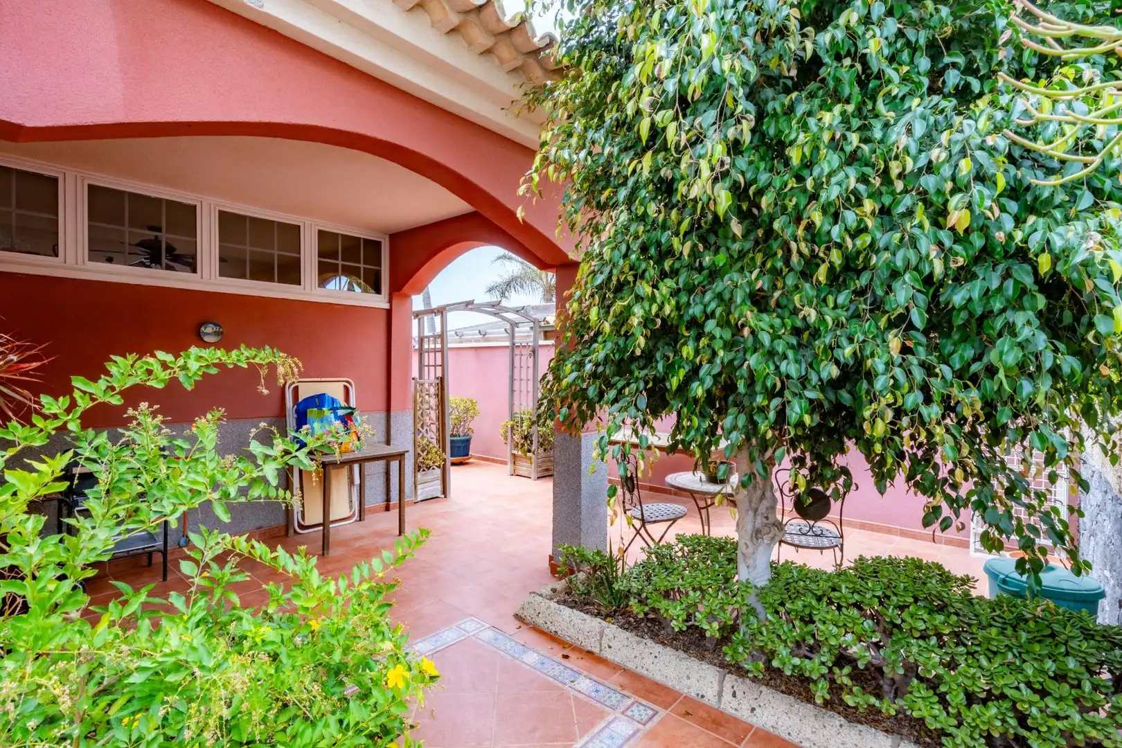 Terraza de Casa adosada de alquiler en Granadilla de Abona con Jardín privado, Terraza y Balcón
