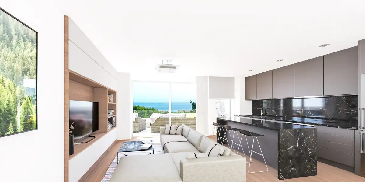 Sala de estar de Apartamento en venta en Torremolinos con Aire acondicionado, Calefacción y Terraza