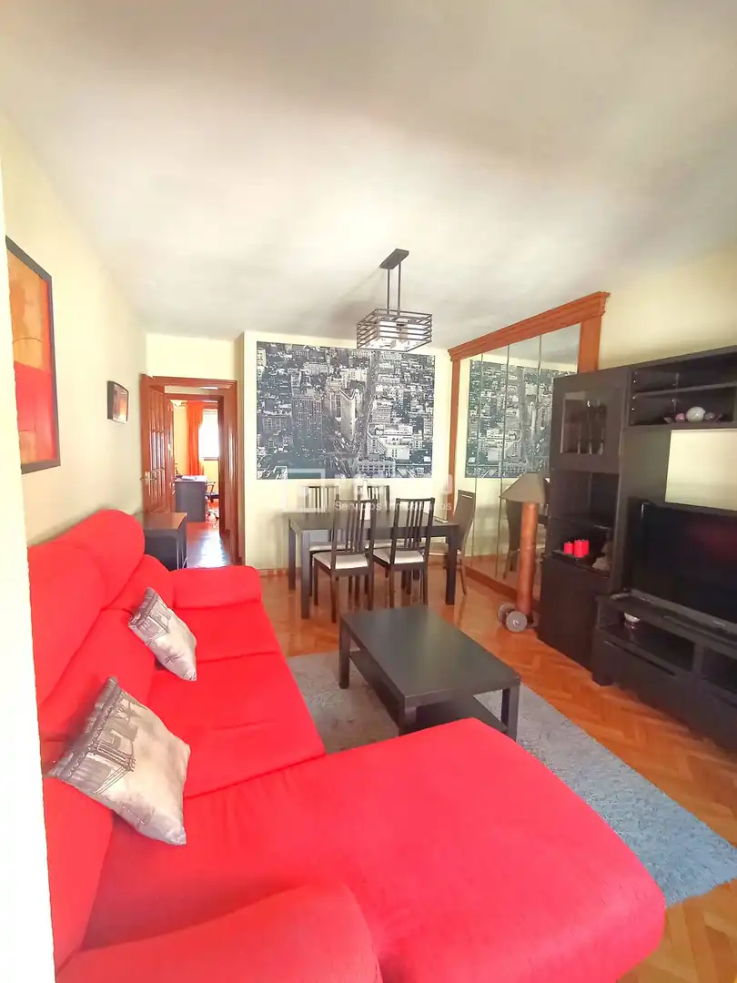 Sala d'estar de Apartament de lloguer en Madrid amb Aire condicionat, Parquet i Moblat