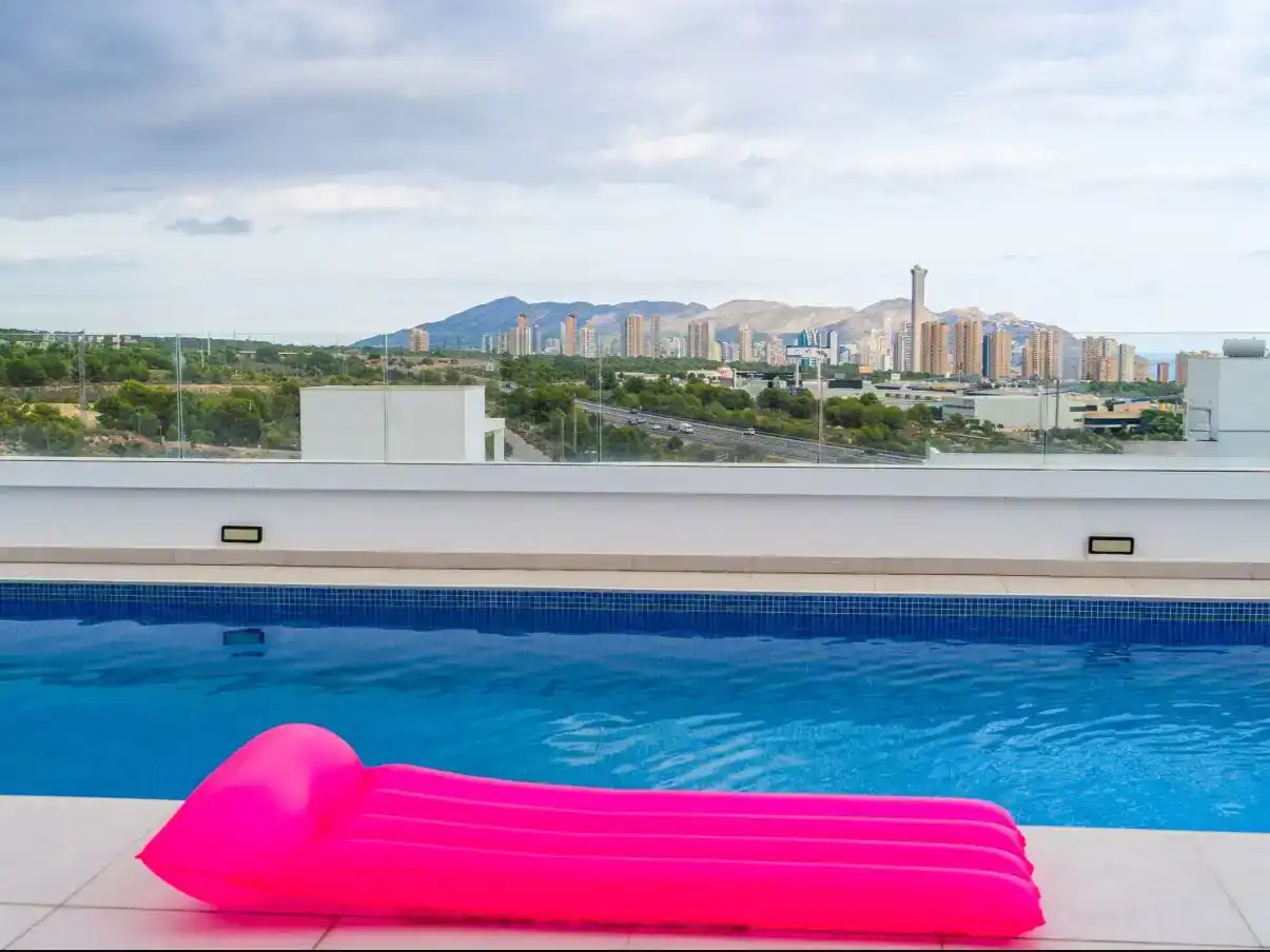 Schwimmbecken von Wohnungen zur Miete in Finestrat mit Klimaanlage, Schwimmbad und Balkon