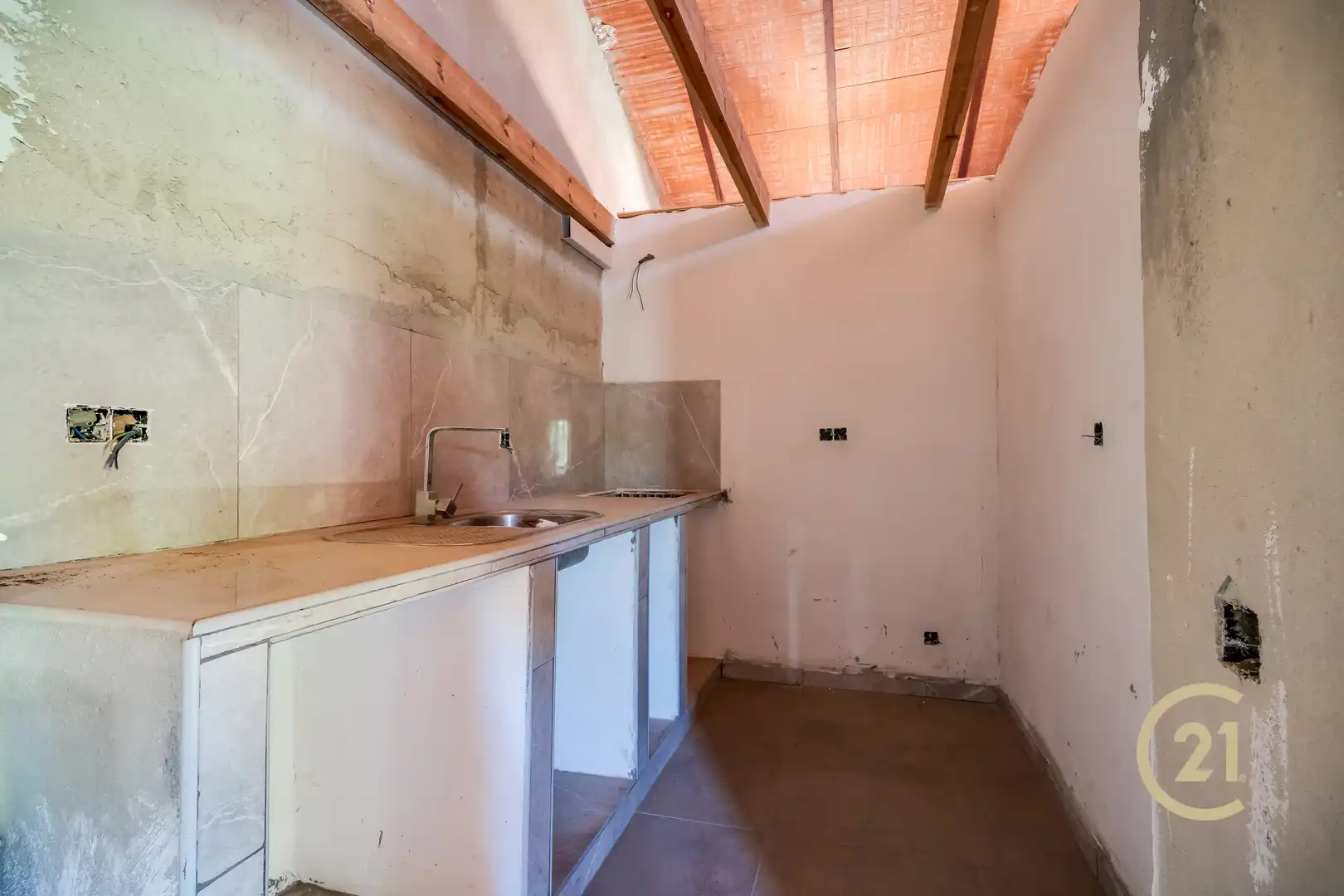 Cocina de Finca rústica en venta en Monda con Jardín privado, Terraza y Piscina