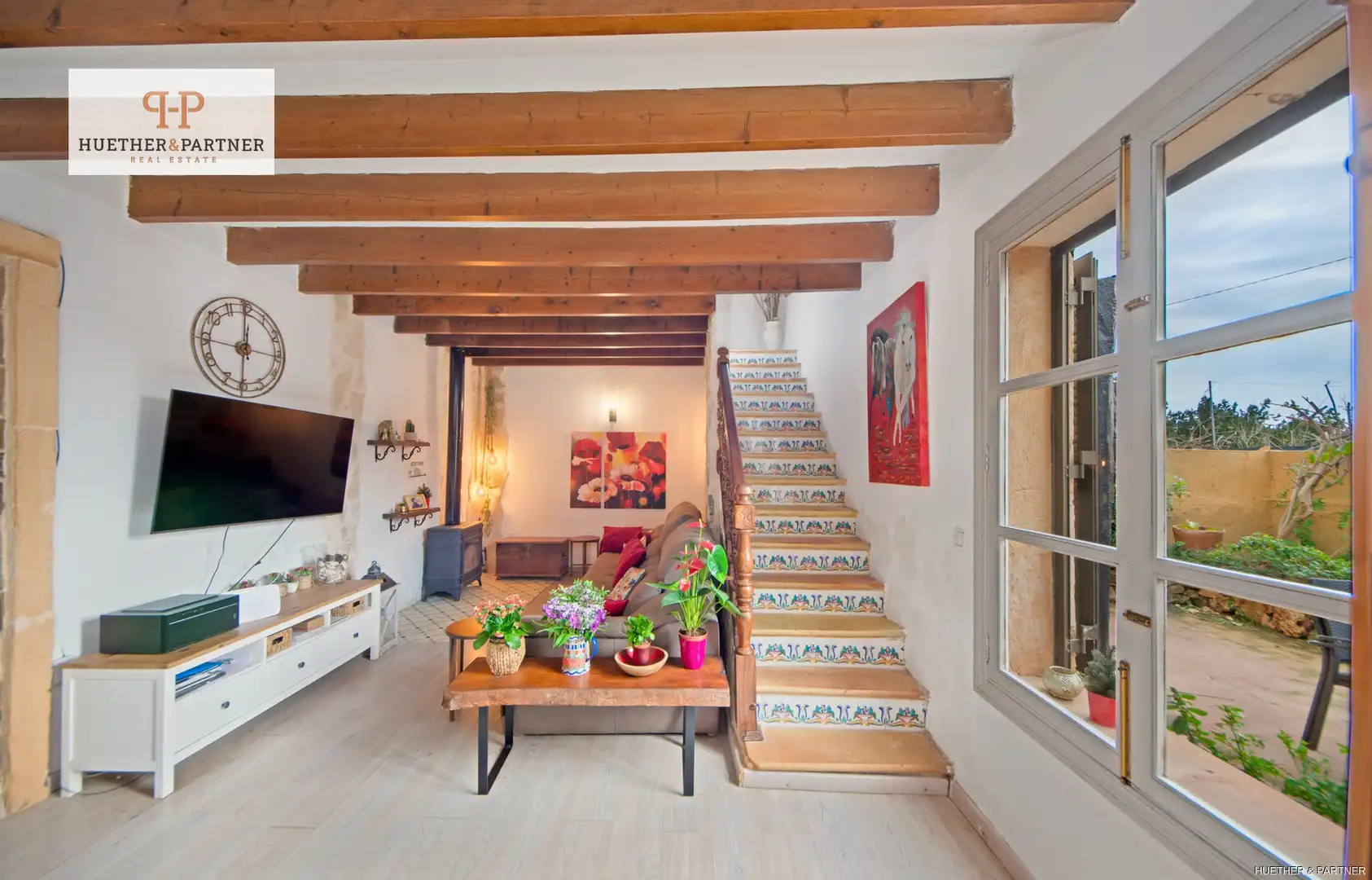 Living room of Country homes for sale in Manacor  with Air Conditioner, Heating and Furnished