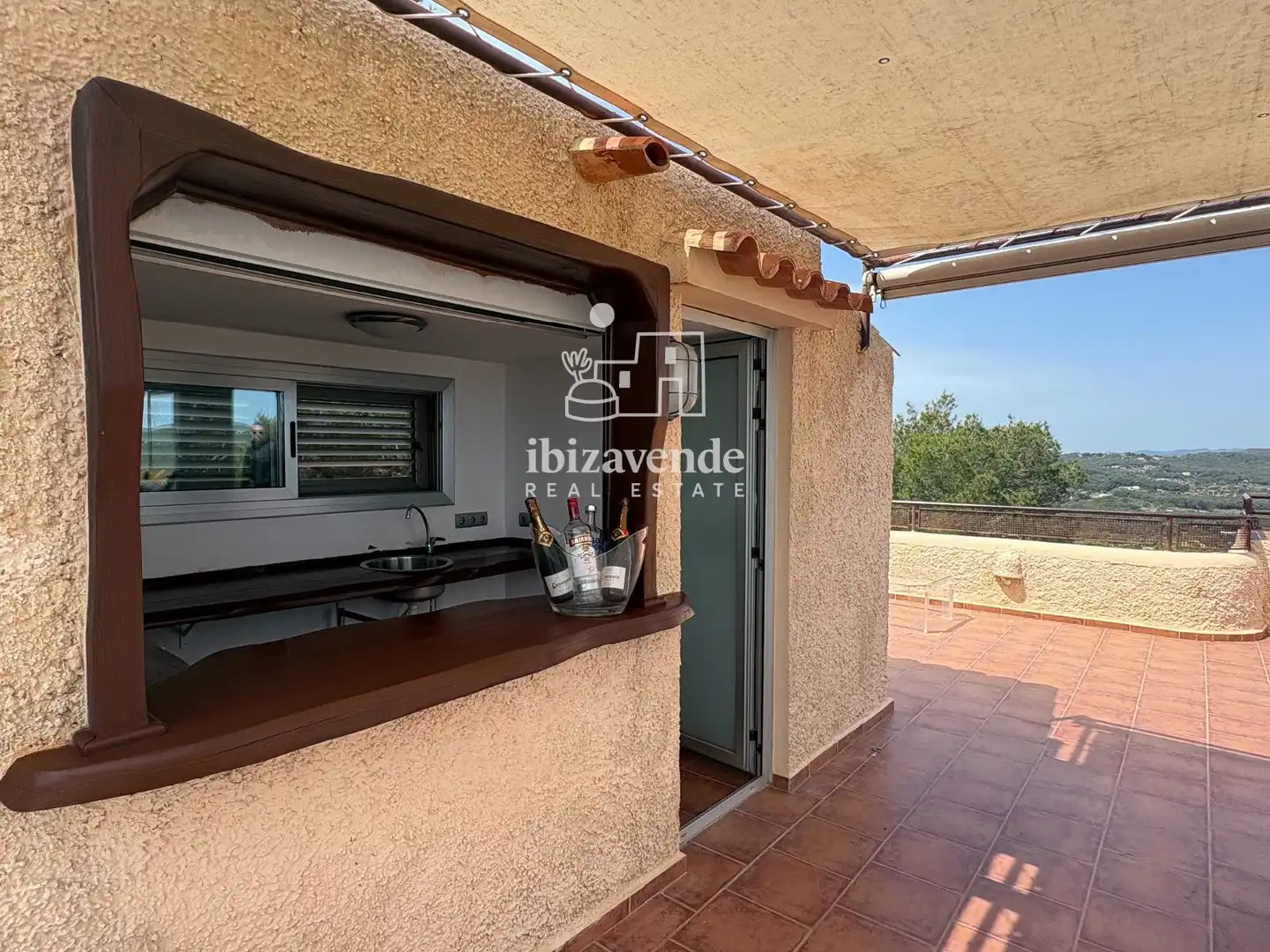 Terrassa de Casa o xalet de lloguer en Santa Eulària des Riu amb Calefacció, Terrassa i Piscina