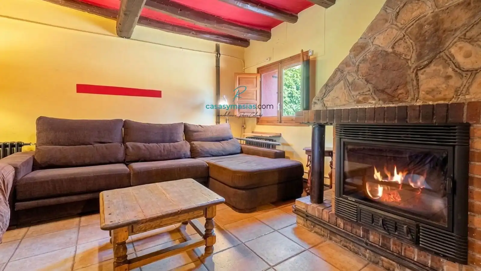 Sala d'estar de Finca rústica en venda en Sant Martí Sarroca amb Calefacció, Jardí privat i Parquet
