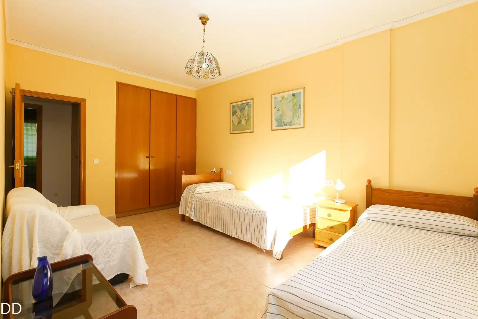 Dormitori de Apartament de lloguer en Dénia amb Jardí privat, Terrassa i Piscina