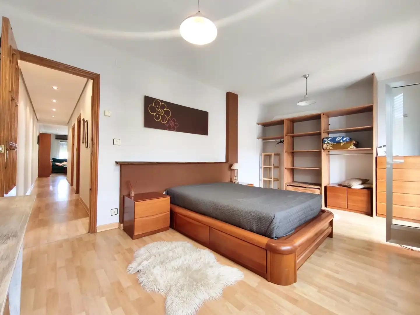 Schlafzimmer von Wohnung zum Verkauf in  Logroño mit Heizung, Parkett und Möbliert