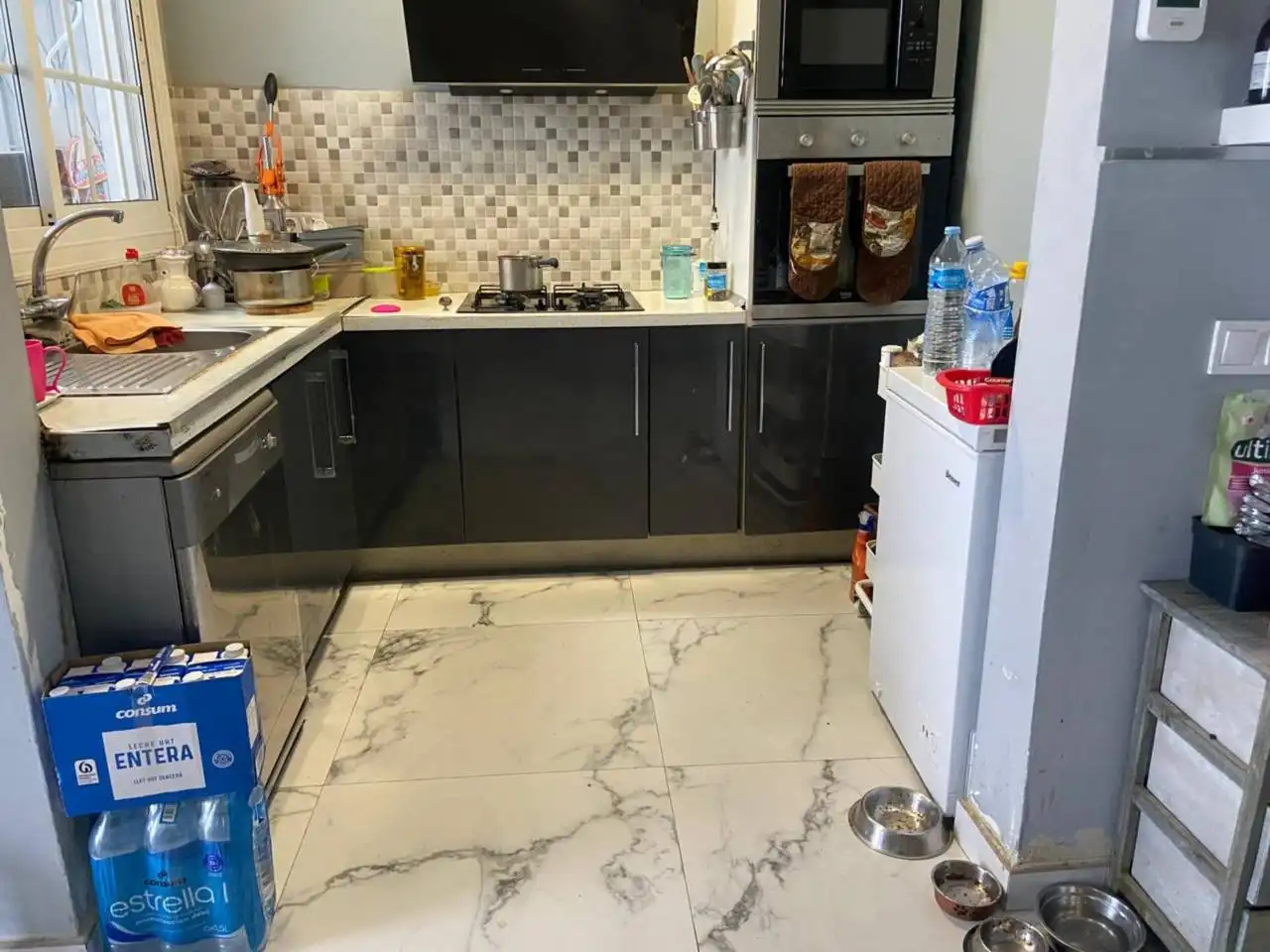 Cocina de Casa o chalet en venta en Santa Coloma de Gramenet con Aire acondicionado, Calefacción y Terraza