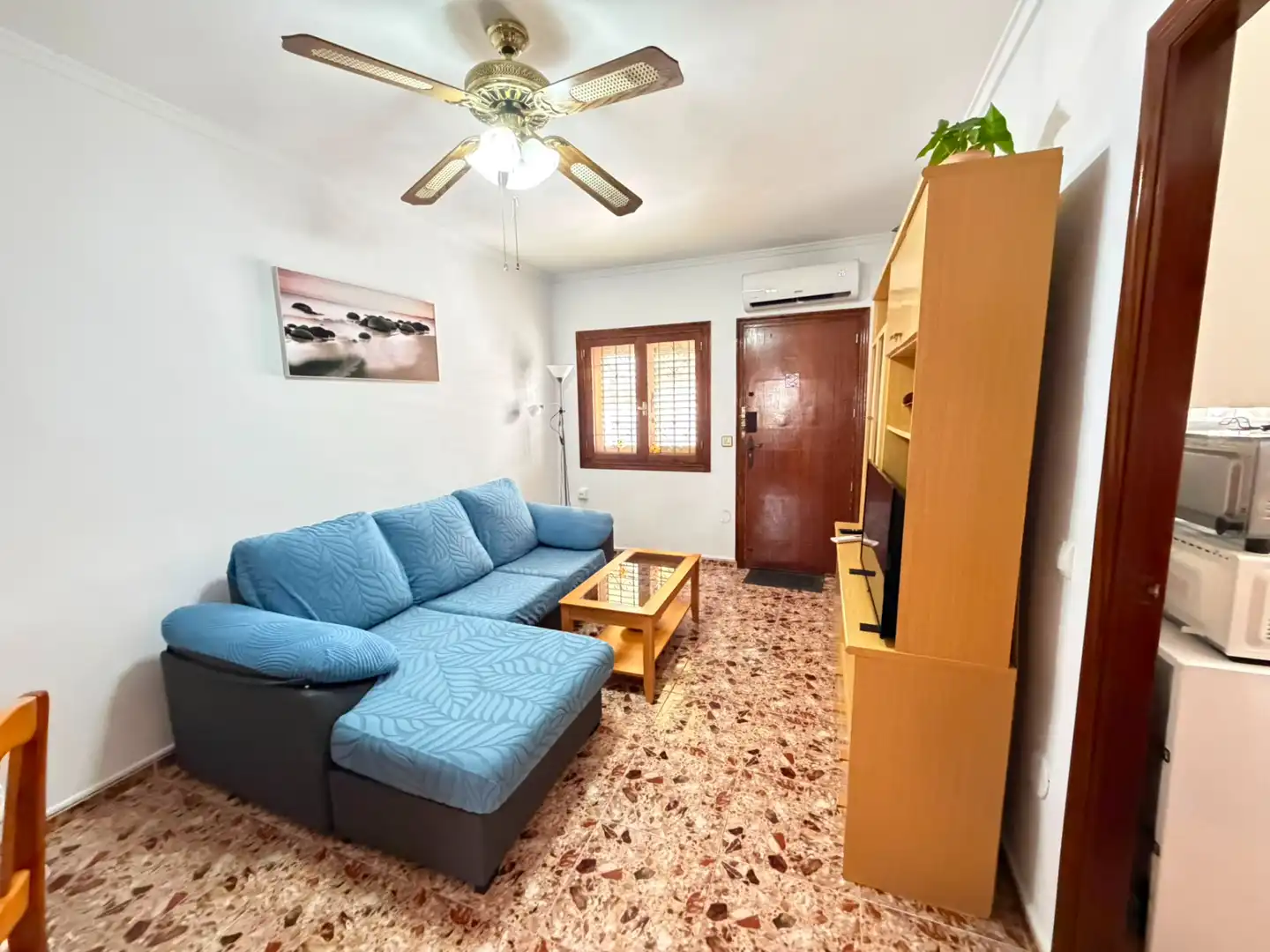 Wohnzimmer von Einfamilien-Reihenhaus zum Verkauf in Los Alcázares mit Klimaanlage, Abstellraum und Möbliert