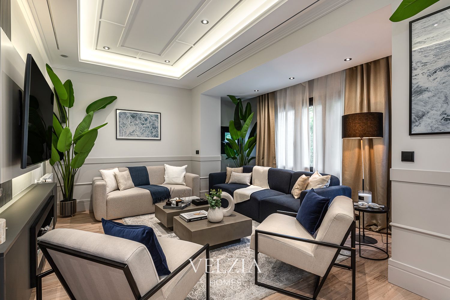 Sala d'estar de Pis en venda en  Madrid Capital amb Aire condicionat, Calefacció i Parquet
