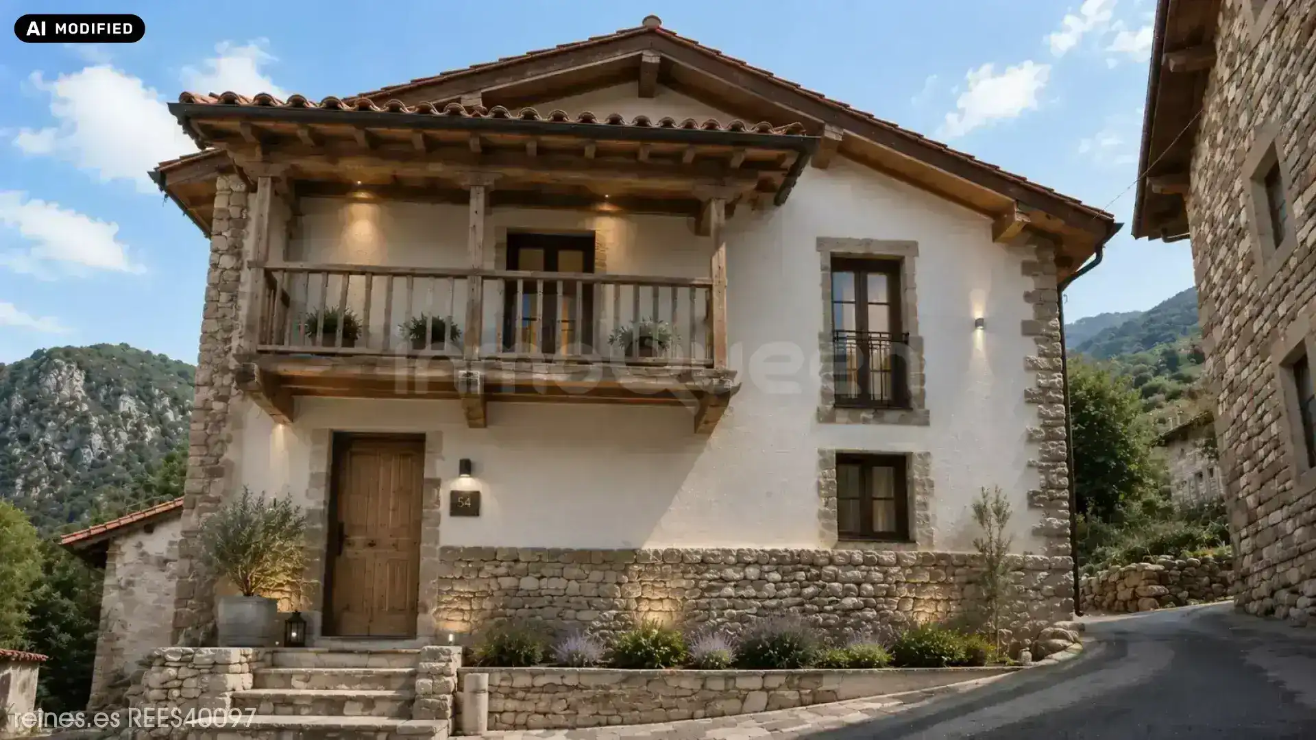 Vista exterior de Casa o xalet en venda en Peñamellera Alta amb Calefacció, Jardí privat i Terrassa