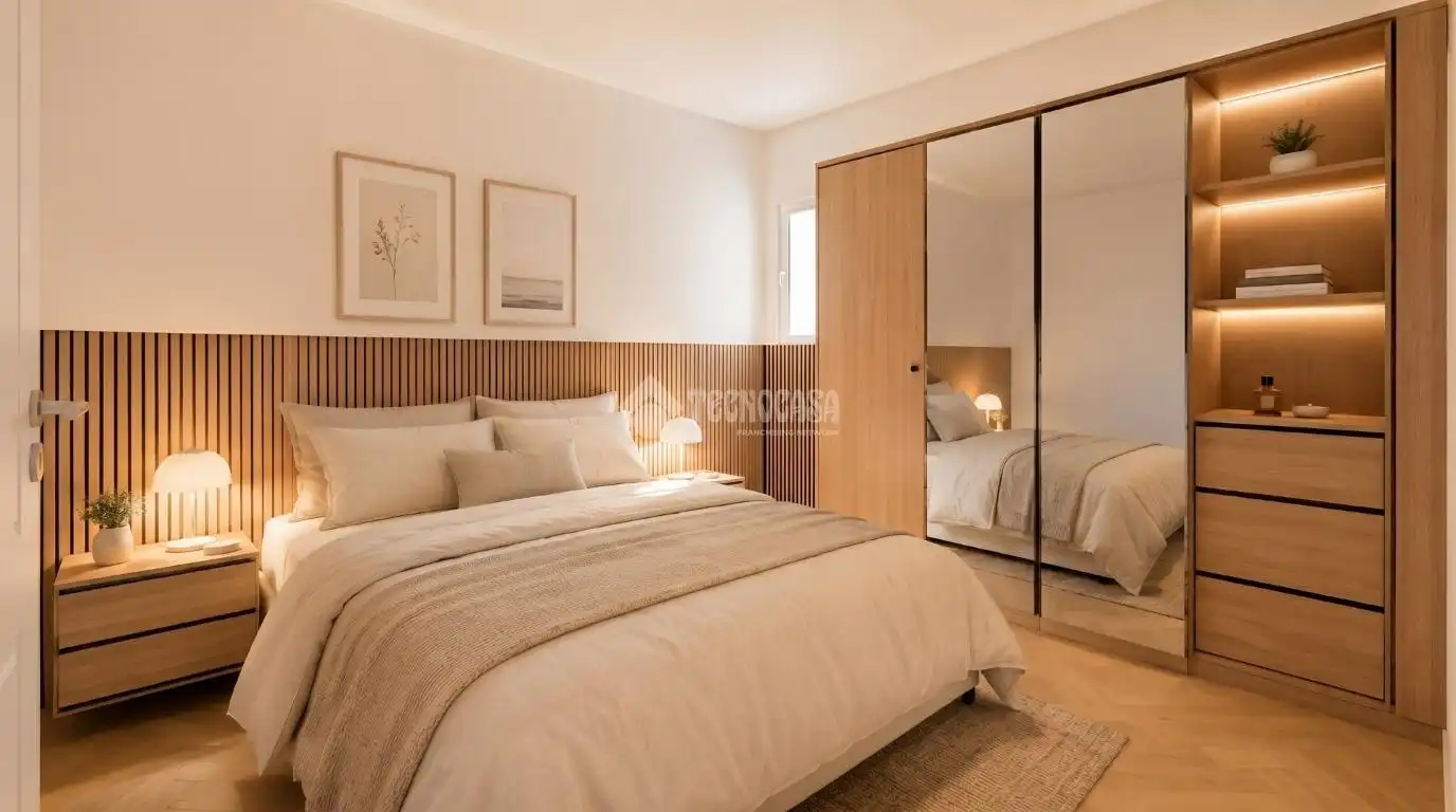 Schlafzimmer von Wohnung zum Verkauf in Vilanova i la Geltrú mit Klimaanlage, Terrasse und Balkon