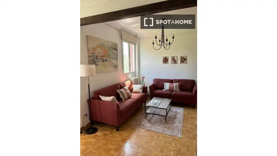 Living room of Apartments for share in Madrid  with Air Conditioner, Heating and Terrace