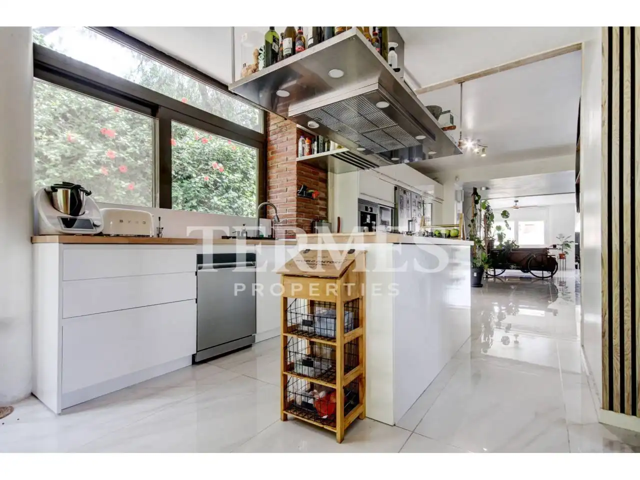Küche von Haus oder Chalet zur Miete in Castelldefels mit Klimaanlage, Privatgarten und Terrasse