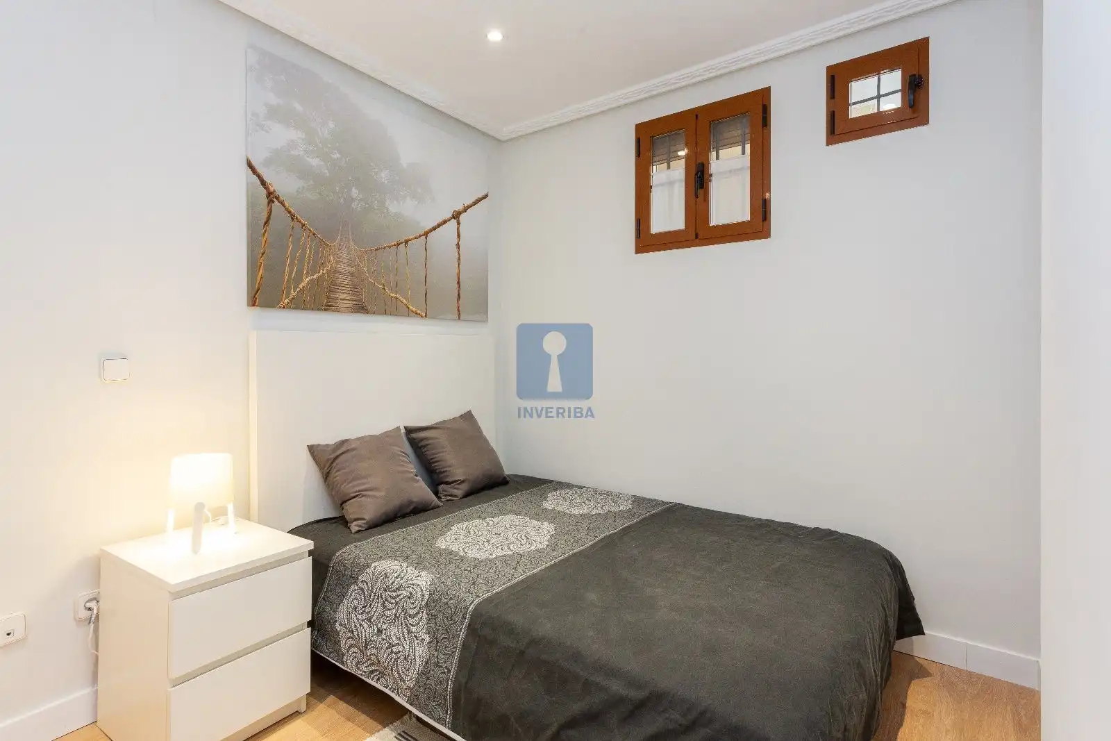 Schlafzimmer von Wohnung zur Miete in Madrid mit Klimaanlage, Heizung und Möbliert