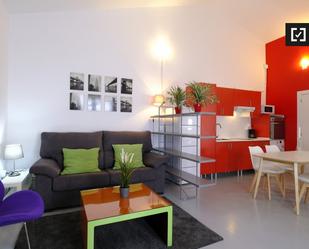 Living room of Flat to rent in  Madrid Capital  with Air Conditioner and Balcony