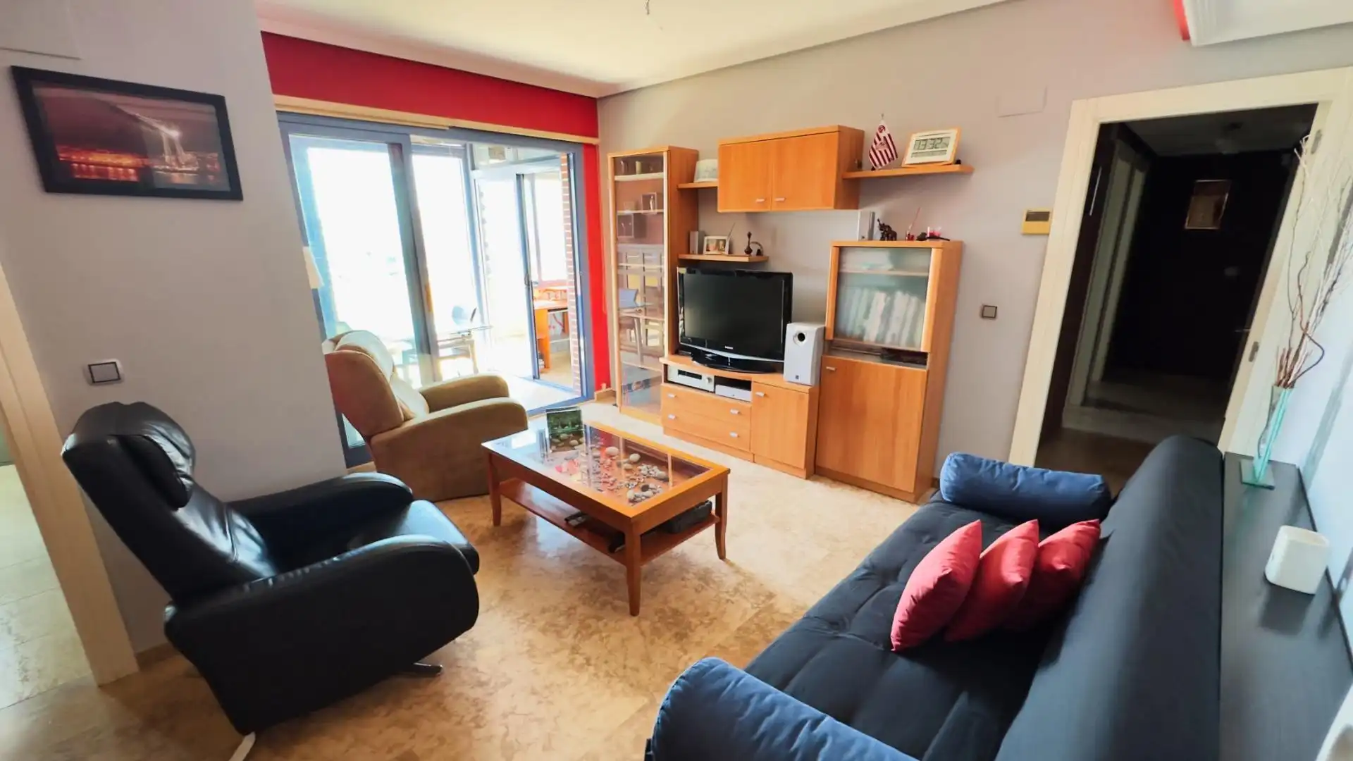 Living room of Flat for sale in Benidorm  with Air Conditioner, Furnished and Community pool