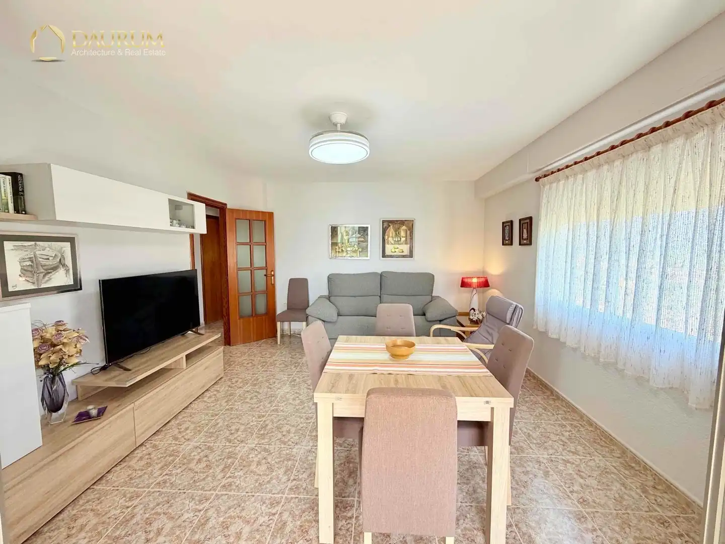 Sala de estar de Piso en venta en Sueca con Terraza y Amueblado