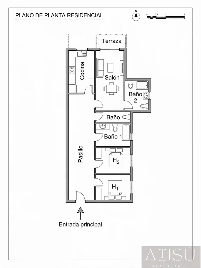 Mini appartamento con terrazza in vendita a Valdes, imagen 14