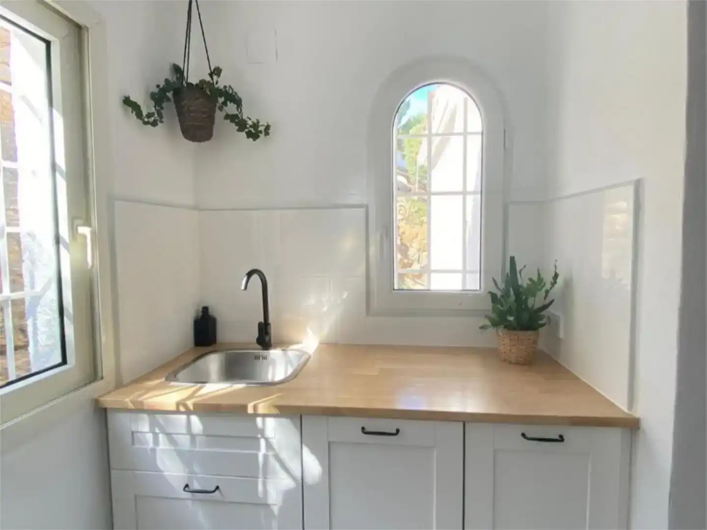 Küche von Wohnung zur Miete in Jávea / Xàbia mit Klimaanlage, Privatgarten und Möbliert