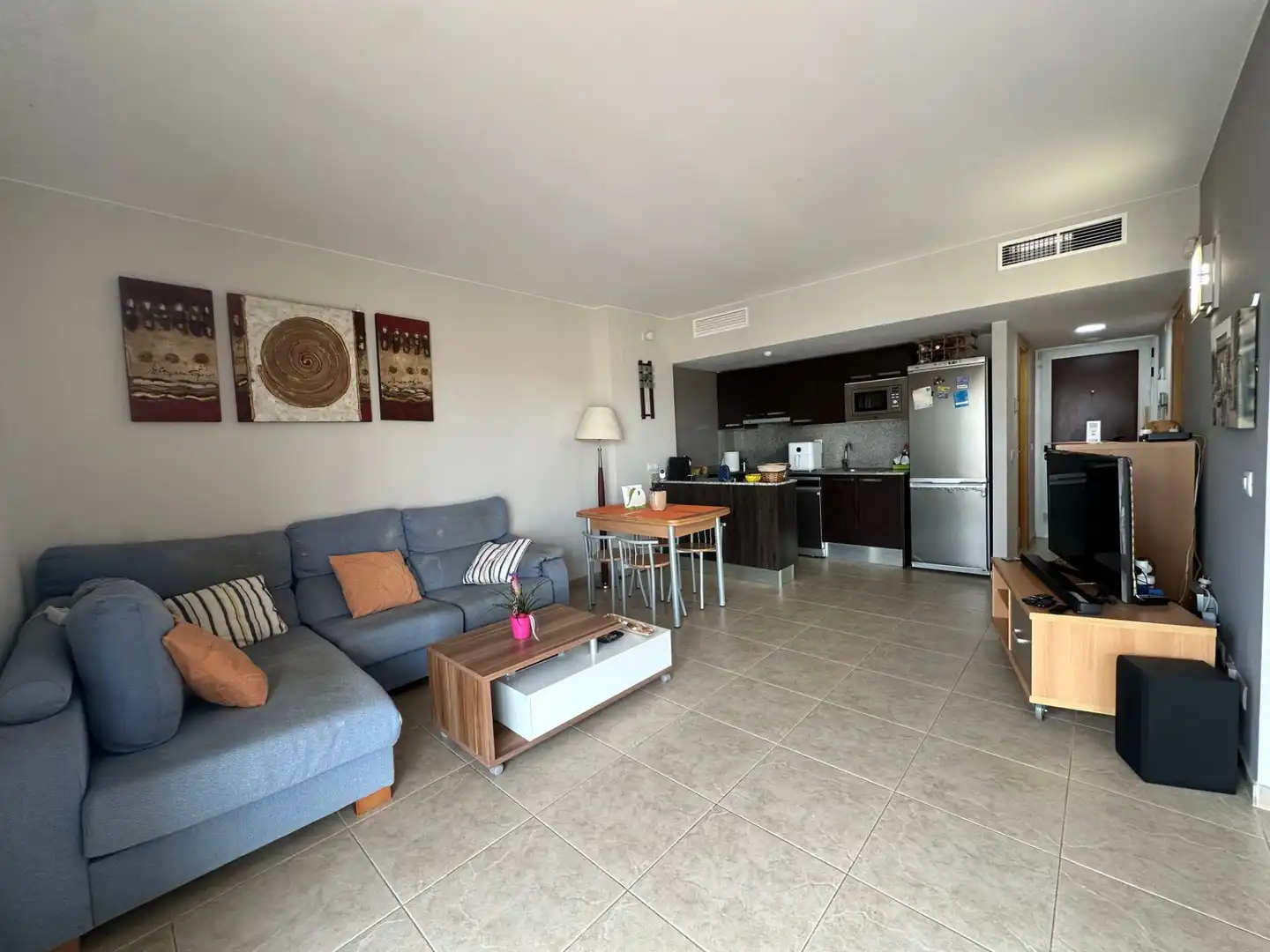 Sala de estar de Apartamento en venta en Roses con Aire acondicionado, Calefacción y Terraza