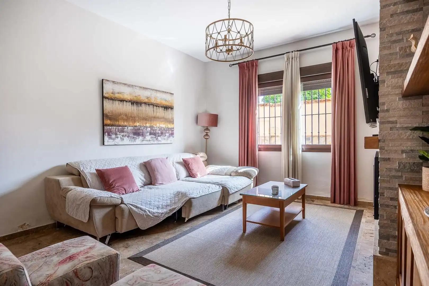 Sala de estar de Casa o chalet en venta en Montequinto con Aire acondicionado, Jardín privado y Terraza