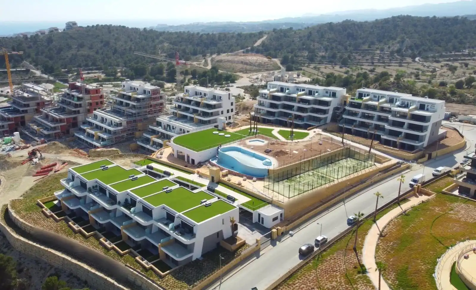 Exterior view of Houses for sale in Finestrat  with Air Conditioner, Terrace and Swimming Pool